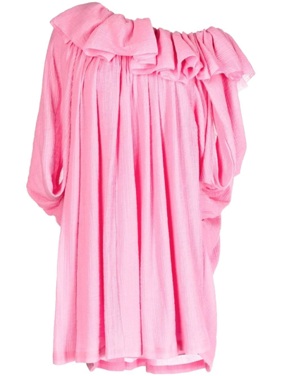 3.1 Phillip Lim Ruffled One-shoulder Dress In Pink