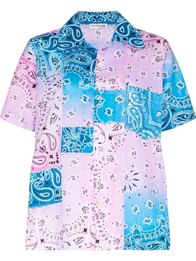 Shop Arizona Love Paisley-print Short-sleeved Shirt In Blue