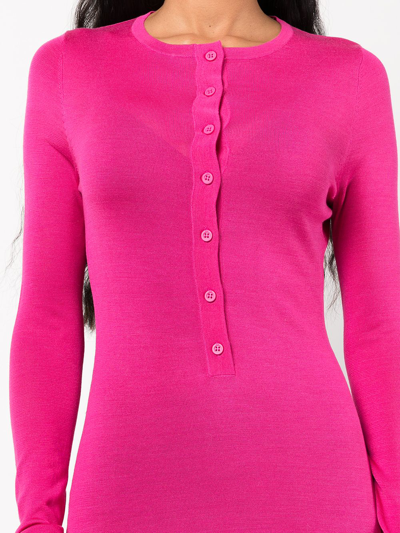 Rta Ciaran Buttoned Silk Maxi Dress In Pink