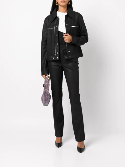 Rta Ivana Leather Jacket In Black