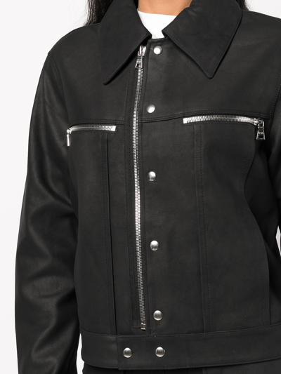 Rta Ivana Leather Jacket In Black