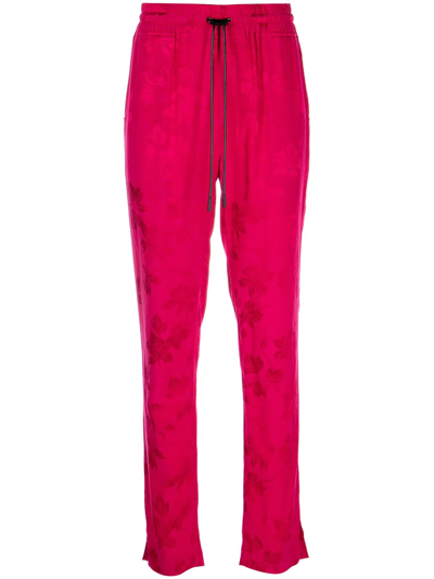 Shop Rta Fiona Floral-print Cropped Trousers In Pink