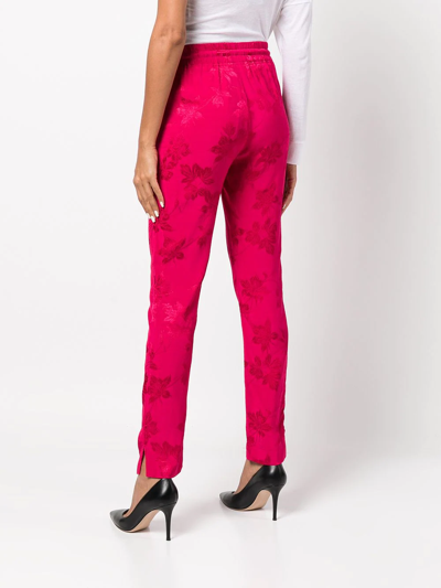 Rta Fiona Floral-print Cropped Trousers In Pink