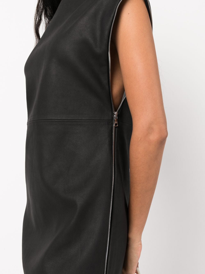 Rta Elina Leather Dress In Black
