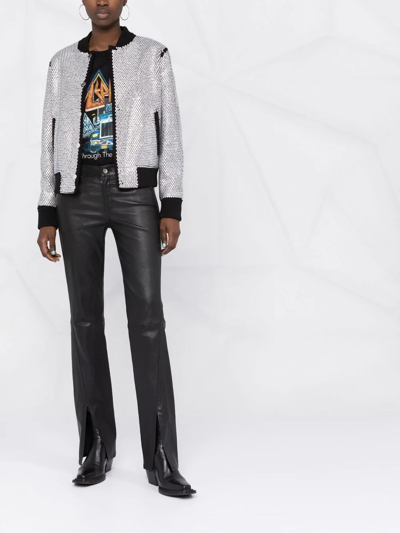 Philipp Plein Crystal-embellished Bomber Jacket In Black