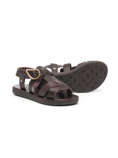 Shop Ancient Greek Sandals Leonidas Open-toe Sandals In Brown