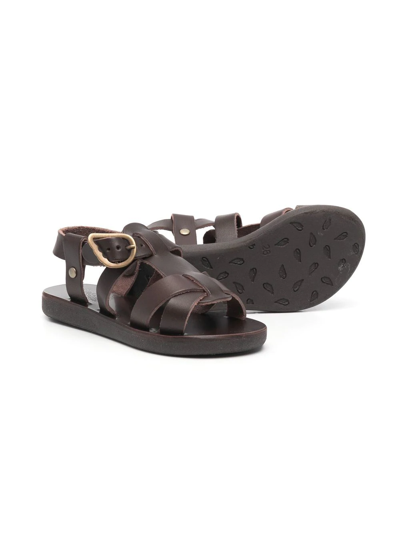 Ancient Greek Sandals Leonidas Open-toe Sandals In Brown