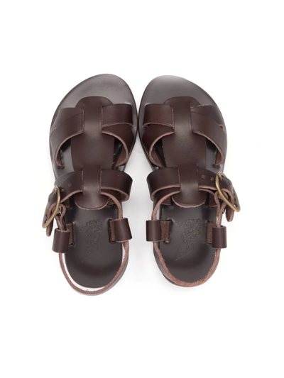 Shop Ancient Greek Sandals Leonidas Open-toe Sandals In Brown
