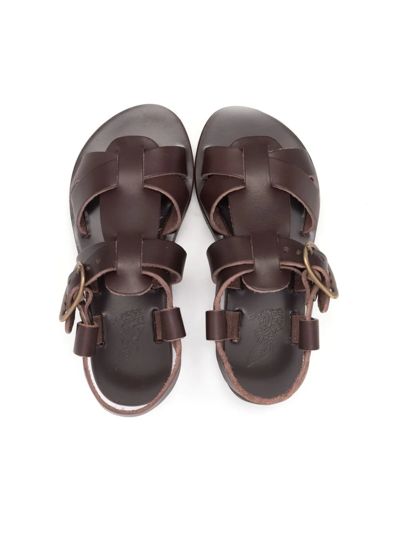 Ancient Greek Sandals Leonidas Open-toe Sandals In Brown