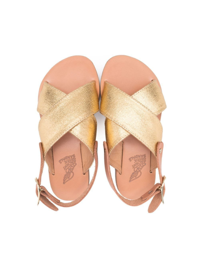 Shop Ancient Greek Sandals Maria Open-toe Sandals In Gold