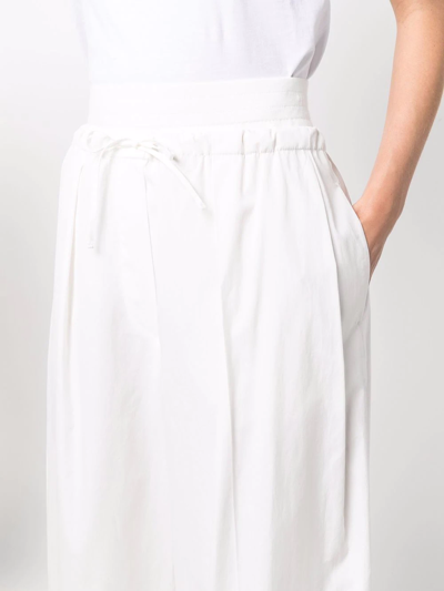 Shop Brunello Cucinelli Wide-leg Trousers In White