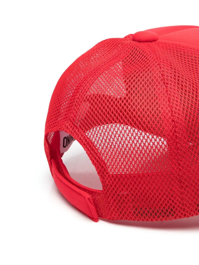Shop Moschino Teddy Bear Baseball Cap In Red
