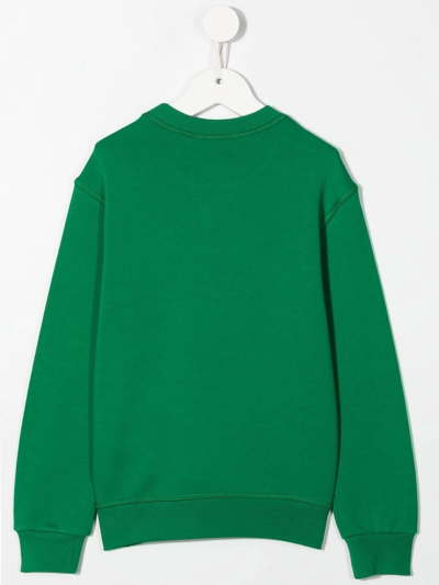 Shop Dsquared2 Logo-print Cotton Sweatshirt In Green