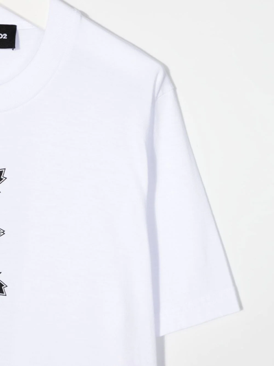 Dsquared2 Teen Maple Leaf-print T-shirt In White