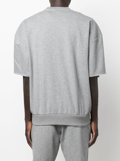 Shop Orlebar Brown Hot Logo-print Short-sleeve Sweatshirt In Grey