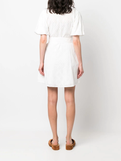 Shop Hugo Broderie-anglaise Shirt Dress In White