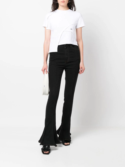 Heliot Emil Logo-print Panelled T-shirt In White