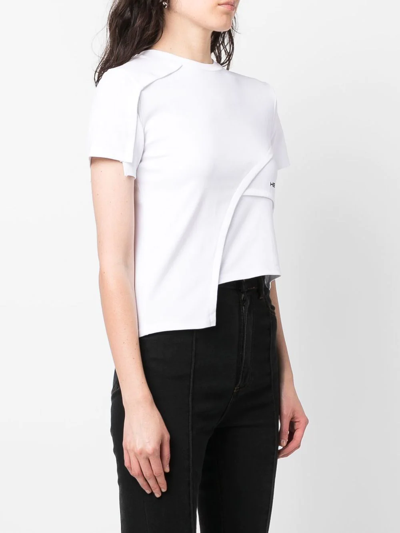 Heliot Emil Logo-print Panelled T-shirt In White