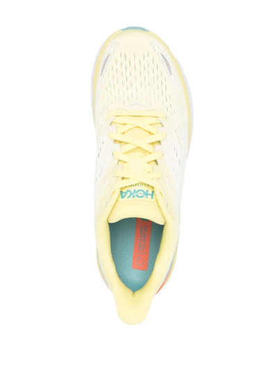 Shop Hoka One One Logo Low-top Sneakers In Yellow