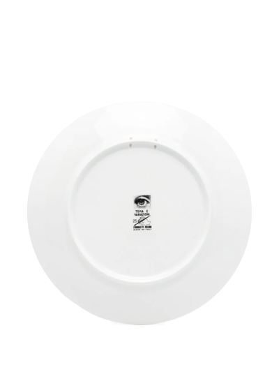 Fornasetti Graphic Print Plate In White