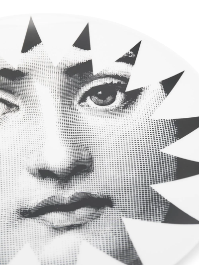 Fornasetti Graphic Print Plate In White