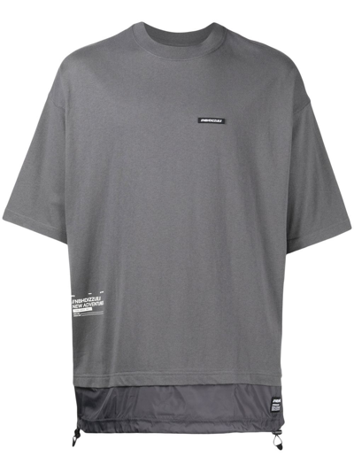 Shop Izzue Logo-print Layered T-shirt In Grey