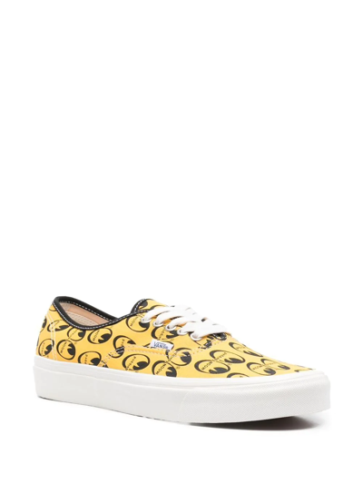 Shop Vans Eye-print Low-top Sneakers In Yellow