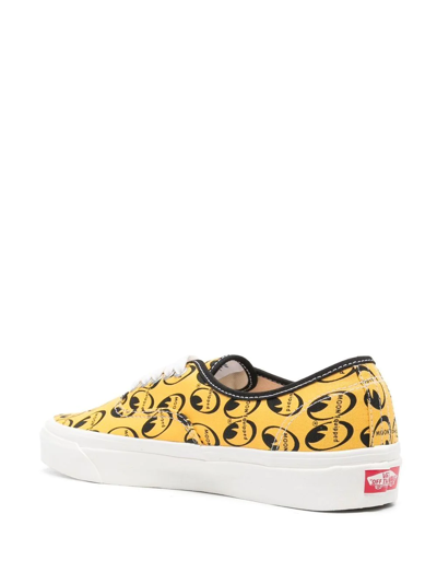 Shop Vans Eye-print Low-top Sneakers In Yellow