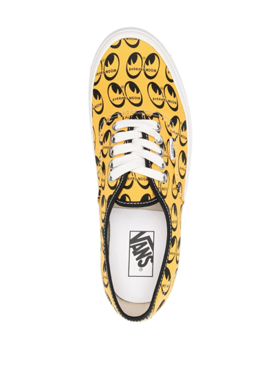 Shop Vans Eye-print Low-top Sneakers In Yellow