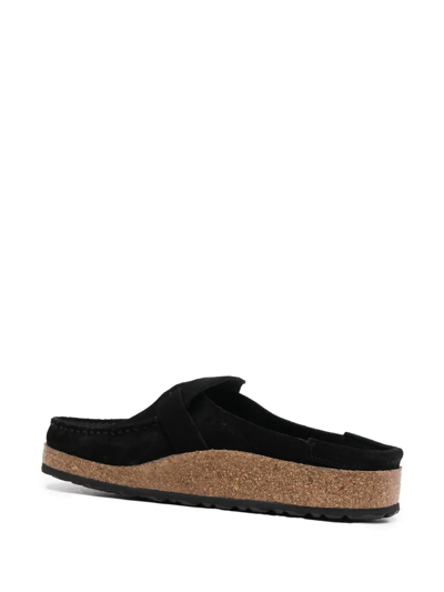 Shop Birkenstock Closed-toe Suede Mules In Black