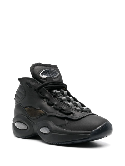 Shop Reebok Question Mid Memory Of Basketball Sneakers In Black