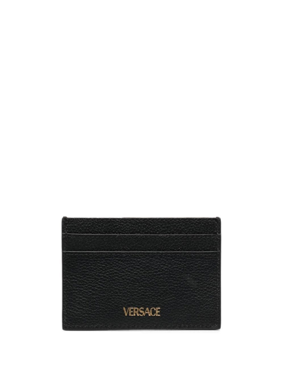 Versace Medusa-embellished Cardholder In Black