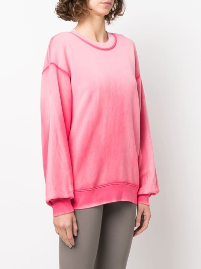 Shop Cotton Citizen Crew-neck Cotton Sweatshirt In Pink