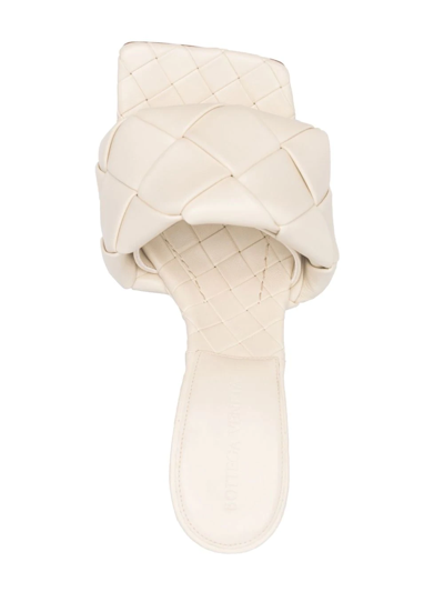 Shop Bottega Veneta Lido Intrecciato Leather Mules In Neutrals