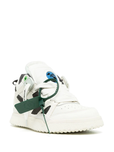Shop Off-white Sponge Mid-top Sneakers In White