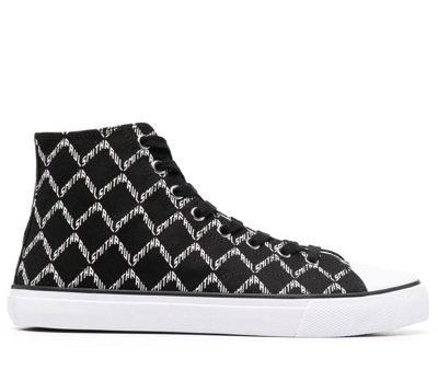 Shop Paul Smith Carver Logo High-top Sneakers In Black