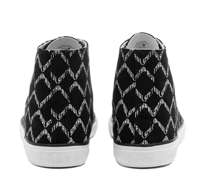 Shop Paul Smith Carver Logo High-top Sneakers In Black