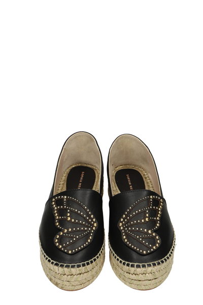 Shop Sophia Webster Espadrilles In Black Leather