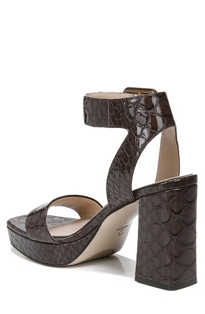 Shop 27 Edit Naturalizer Jaselle Platform High Heel Sandal In Pebble Croc Brown
