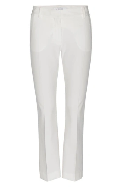 Shop Frame Le Crop Mini Bootcut Trousers In Blanc