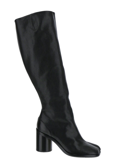 Shop Maison Margiela Tabi Knee-length Boots In Black