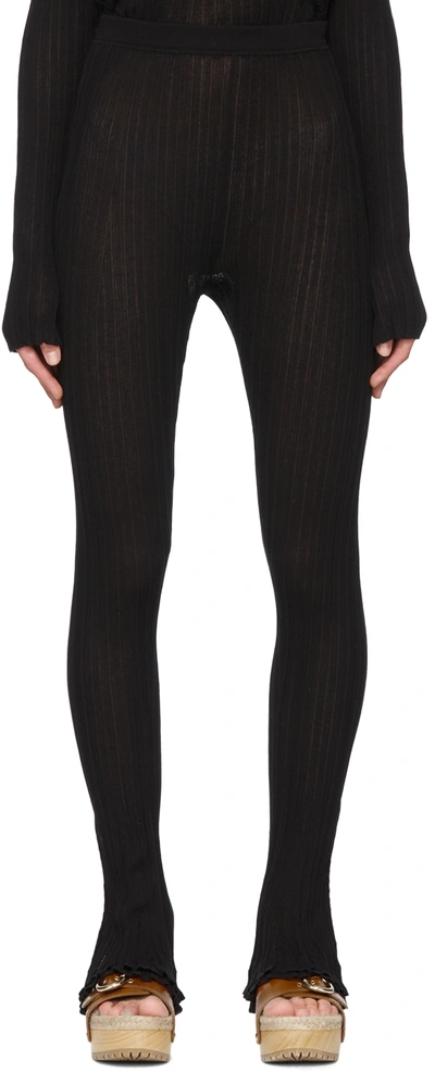 3.1 Phillip Lim Black Cotton Lounge Pants In Black Ba001