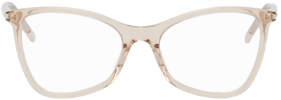 Shop Saint Laurent Beige Sl 478 Jerry Glasses In 004 Nude