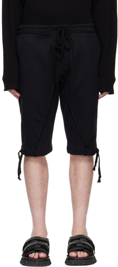 Shop Greg Lauren Black Cotton Shorts