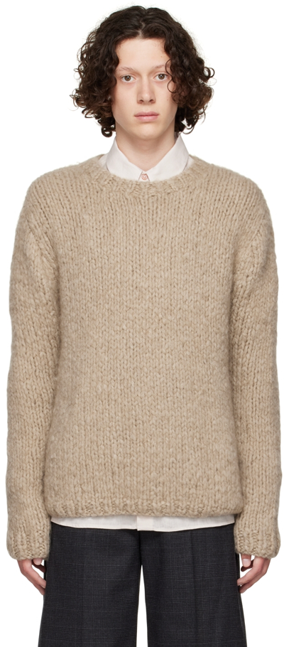 Shop Gabriela Hearst Beige Lawrence Sweater In Oatmeal