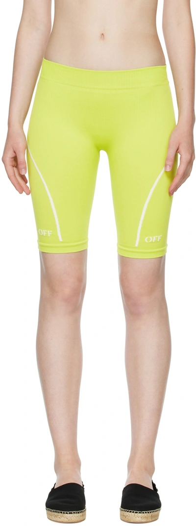 Shop Off-white Yellow Nylon Shorts In 501 Yellow Fluo