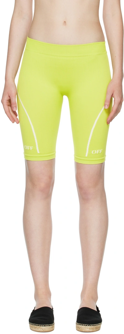 Off-white Athleisure Off Stamp Seamless Short In 501 Yellow Fluo