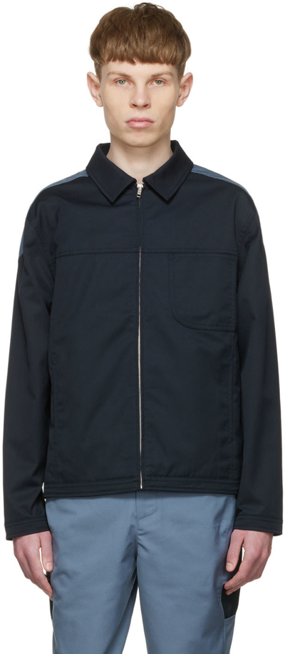 Shop Affxwrks Navy Polyester Jacket