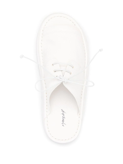 Shop Marsèll Lace-up Leather Sandals In White
