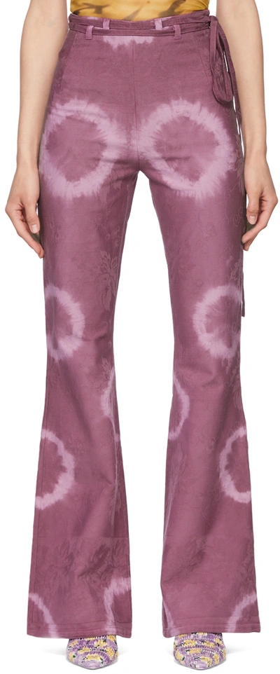 Shop Heste Jente Ssense Exclusive Purple Trousers In Bordeaux